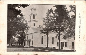 Postcard NY Fly Creek Methodist Episcopal M.E. Church 1909