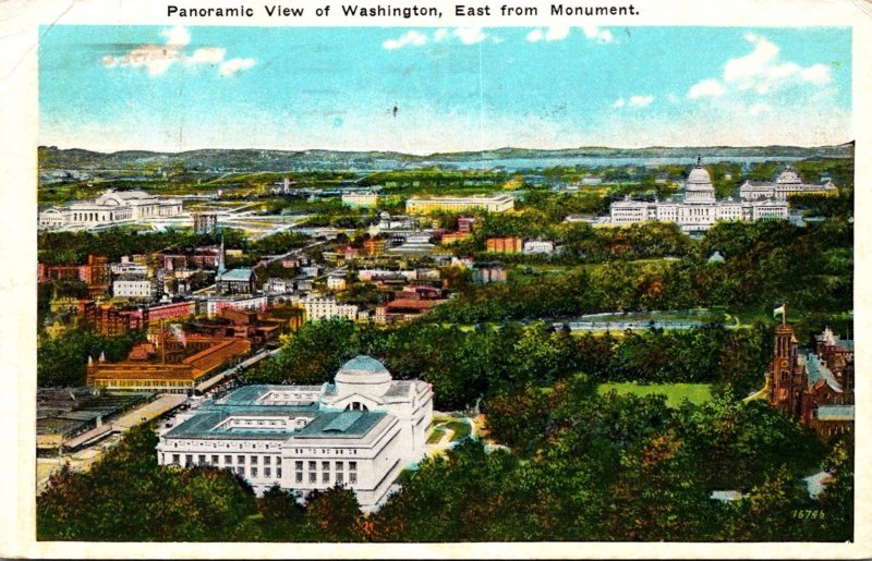 Washington D C Panoramic View Looking East From Monument 1934