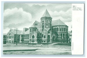 c1904 Public Library Located at Lawrence Massachusetts MA Postcard