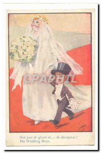 Old Postcard Mac Illustrator His day of glory and disappointment! (Wedding we...