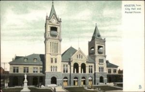 Houston TX City Hall & Market House c1910 TUCK Postcard