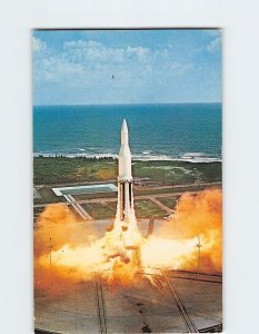 Postcard Initial launch of the succesful first stage of the Saturn C-1, Florida