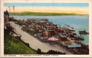 La Terrasse The Terrace Dufferin Quebec QC Que c1939 Vintage Linen Postcard D47