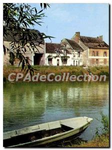 Old Postcard Nogent sur Seine Aube A corner of the Seine and the Hotel Belle ...