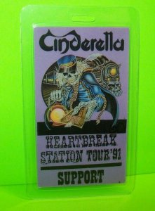 Cinderella Backstage Pass Original Otto 1991 Concert Tour Hard Rock Metal Fans