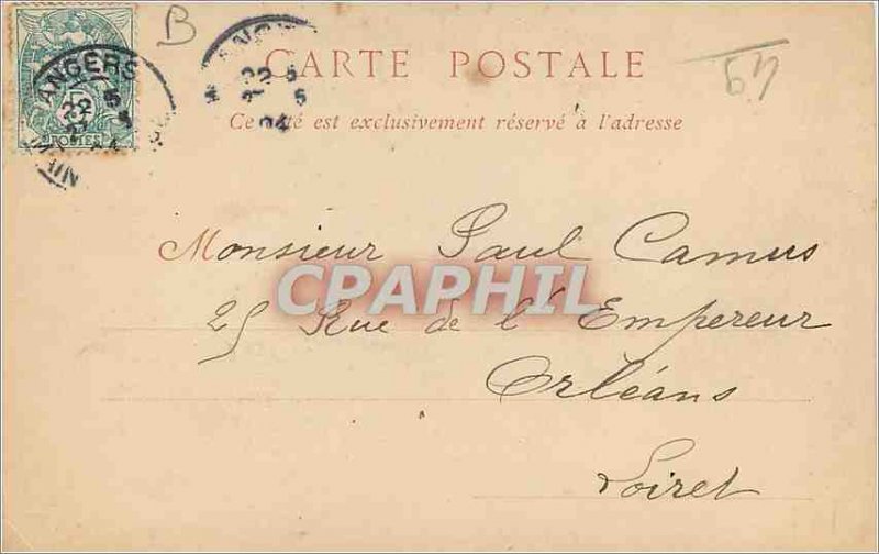 Postcard Old Hotel Angers (card 1900