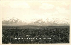 Postcard RPPC Nevada Elko Ruby Mountain Range 1940e 23-8020