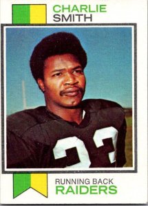 1973 Topps Football Card Charlie Smith Oakland Raiders sk2574