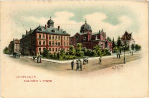 PC CPA JUDAICA, GERMANY, GÖPPINGEN, KNABENSCHULE, SYNAGOGE, Postcard(b20099)