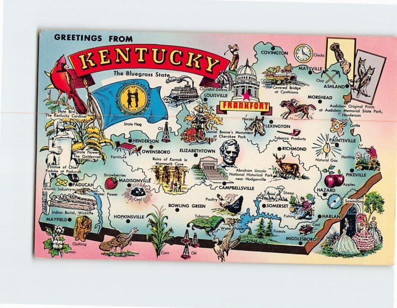 Postcard Greetings From Kentucky USA