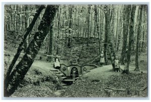 c1940's Small Stairway Stettin-Buchheide Wirbitzky Spring Poland Postcard