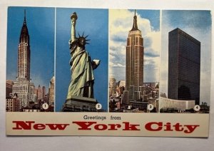 Vintage Postcard Greetings from New York City K1