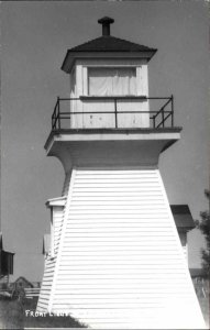 St. Sulpice Course Range Quebec Front Lighthouse Real Photo Postcard