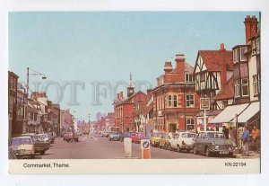 287188 UK THAME Cornmarket cars Old postcard