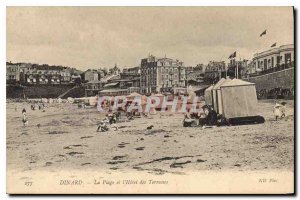 Old Postcard Dinard The Beach and the Hotel des Terrasses