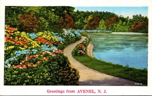 New Jersey Greetings From Avenel Country Road Scene 1939