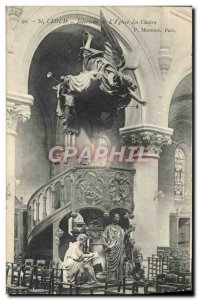 Old Postcard St Cloud Interior of & # 39Eglise The Chair