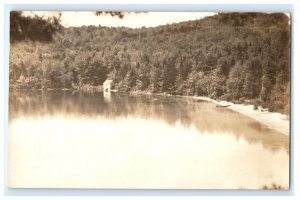 Sandy Beach Silver Lake Chesham NH New Hampshire Real Photo RPPC Postcard (EY20)