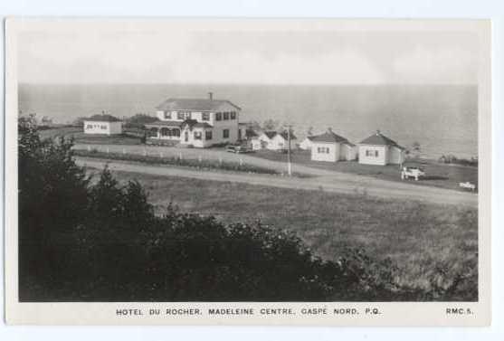 RPPC Hotel Du Rocher, Madeleine Center, Gaspe Nord, Quebec, Canada