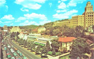 Central Avenue Aerial View Hot Springs National Park AR, Postcard