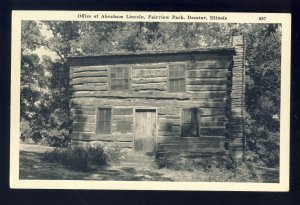 Decatur, Illinois/IL Postcard, Office Of Abraham Lincoln, Fairview Parki