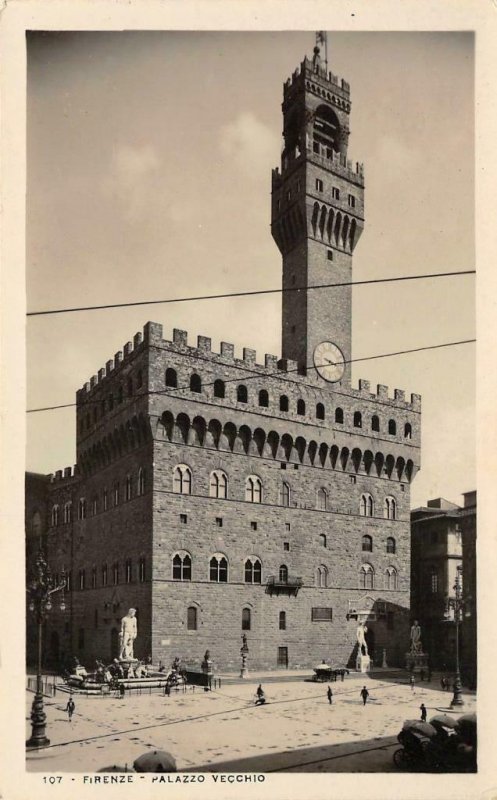 RPPC Firenze - PALAZZO VECCHIO Florence, Italy Vintage Photo Postcard