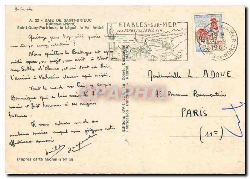 Modern Postcard Saint Brieuc Bay North Cotes Saint Quay Portrieux the Legue V...
