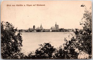 1910's Blick Von Altefähr A. Rugen Auf Stralsund Germany Posted Postcard