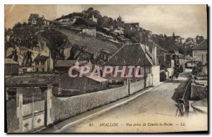 Old Postcard Avallon Cousin View from the Rock