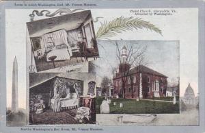 Virginia Mount Vernon Mansion Room In Witch Washington Died, Martha Washingto...