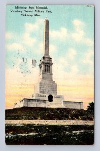 VICKSBURG NATIONAL MILITARY PARK MISSISSIPPI STATE MEMORIAL POSTCARD 1909