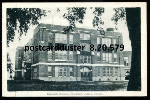 h3078 - PEMBROKE Ontario Postcard 1930s Collegiate Institute by PECO