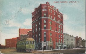 Postcard Mann Building Utica NY 1910