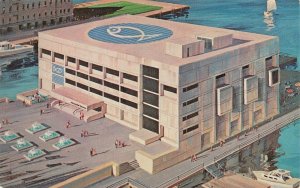 Boston, MA Massachusetts  NEW ENGLAND AQUARIUM Central Wharf  ARTIST'S  Postcard