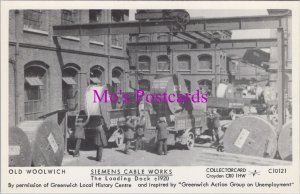 London Postcard - Old Woolwich, Siemens Cable Works Loading Dock c1920 - RS38054