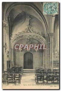 Postcard Old Church St. Spire Corbeil door of the Sacristy