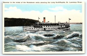 c1910 MONTREAL ST LAWRENCE RIVER STEAMER LONG SAULT RAPIDS VALENTINE P1767