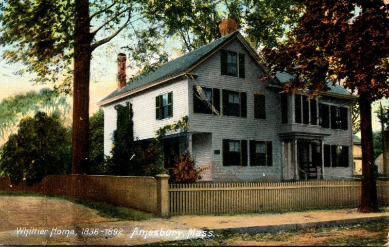 Massachusetts Amesbury The Whittier Home 1908