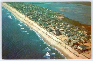 1950-60's AERIAL VIEW BOARDWALK HOTELS OCEAN CITY MARYLAND MD VINTAGE POSTCARD