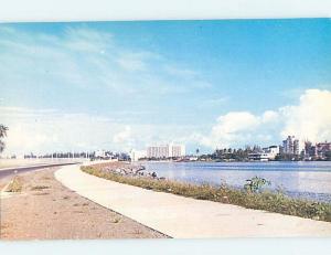 Unused Pre-1980 SIDEWALK BY THE HOTEL San Juan Puerto Rico PR B0058