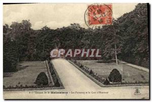 Old Postcard Chateau de Malmaison the parterres and the Court of Honor