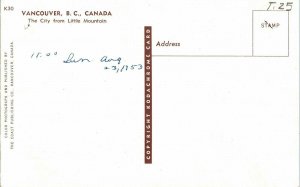 Vancouver British Columbia BC Canada Little Mountain Postcard Vintage Unposted 