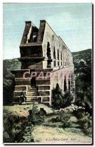 Old Postcard The Pont du Gard Profile