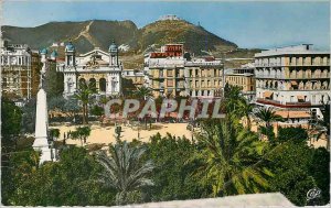 Modern Postcard Oran Place du Marechal Foch Theater and the Hill of Santa Cruz