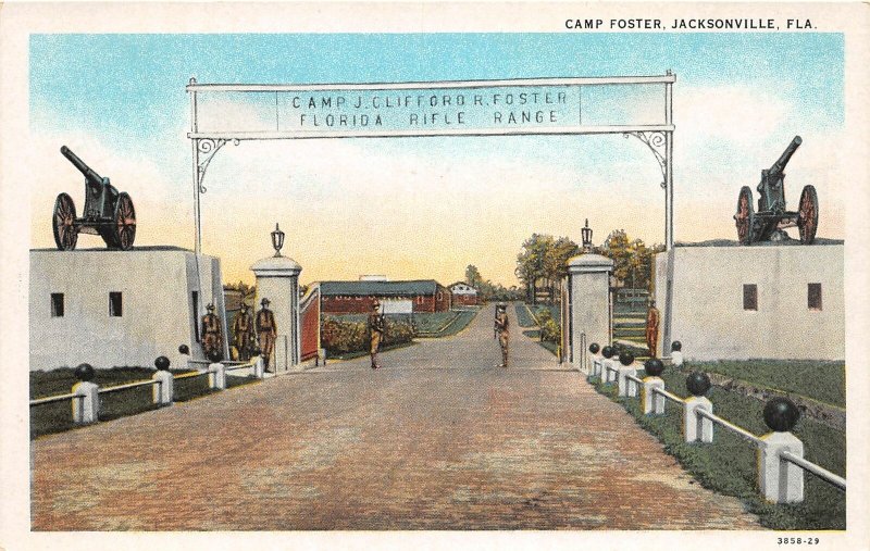 G81/ Jacksonville Florida Postcard c1920s Camp Foster Rifle Range Military