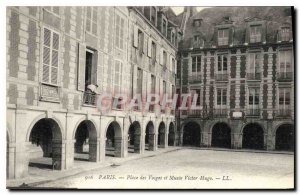 Postcard Old Paris Place des Vosges and Victor Hugo Museum