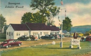 Searsport Maine Lobster Pound Restaurant Autos Colorpicture Postcard 21-11487