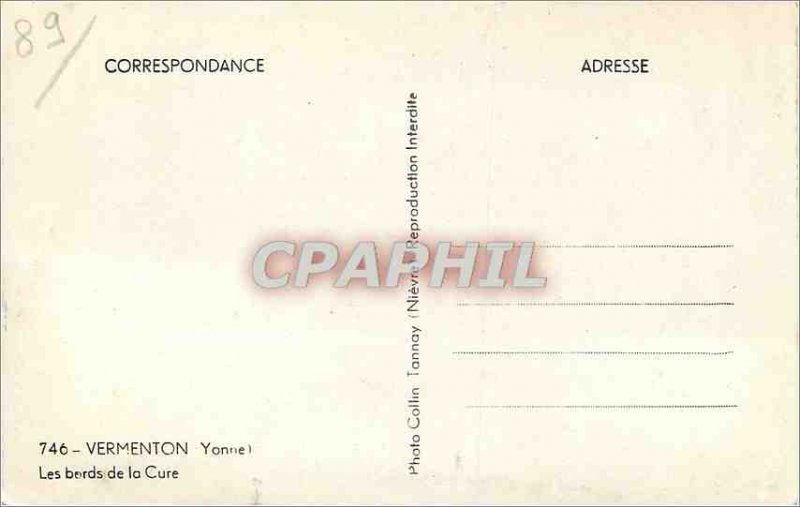 Postcard Modern Vermenton (Yonne) The Banks of the Cure