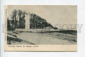 426376 UK ISLE of WIGHT Old Church St.Helens Vintage postcard