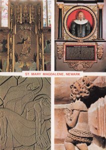 St Mary Magdelene Newark Mural Wall Monument Sculpture Postcard